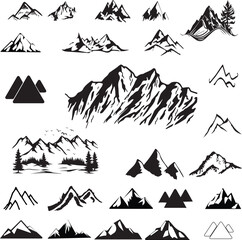 set of mountains-set of icone