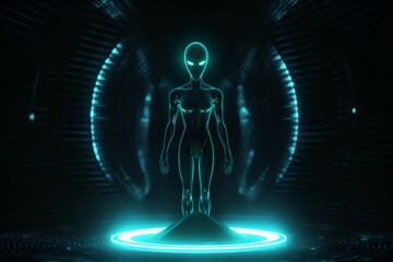 3d hologram for an alien