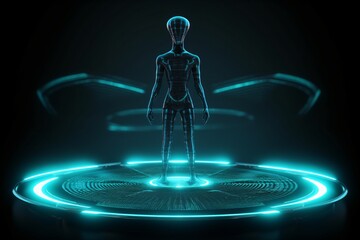3d hologram for an alien