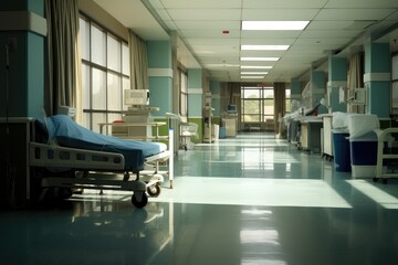 Naklejka na ściany i meble Empty hospital interior