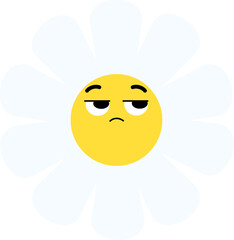 Daisy Flower Face Looking Right Mistrust