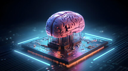 The concept of artificial intelligence is continually evolving, and one of its key components is the brain-like processor CPU. This processor, inspired by the human brain, Generative AI illustration.