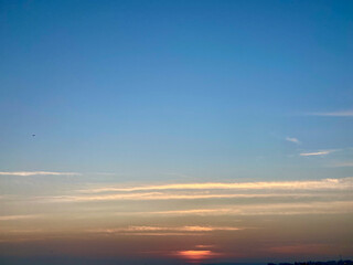 sunset over the sea