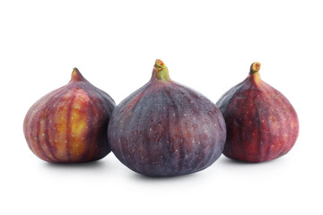 Fresh juicy figs isolated on white background
