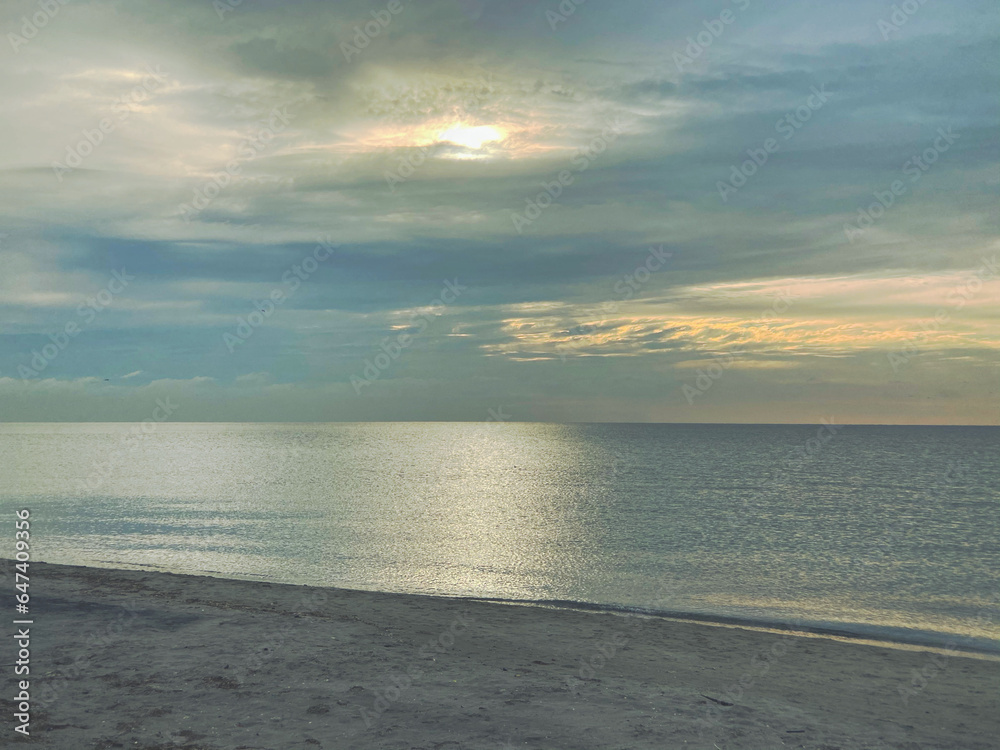 Wall mural sunset on the beach