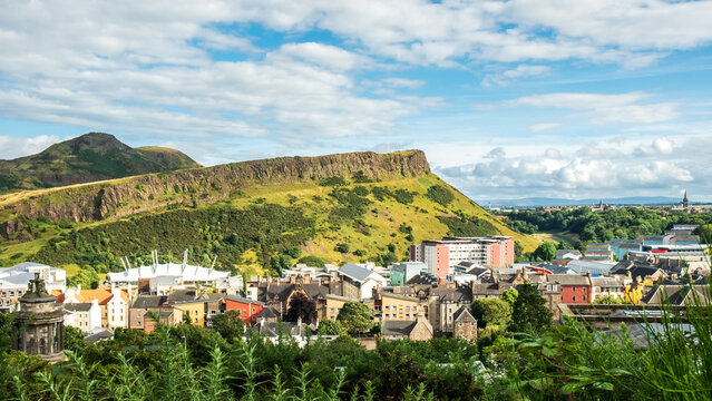 Arthur's seat mountain in Edinburgh, Scotland