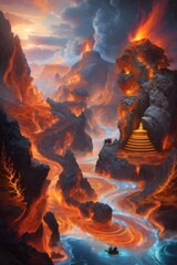 Inferno's Tale The Enchanted Fire of Elemental Realms - Generative AI




