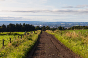 Country road to Glasgow, Scotland 