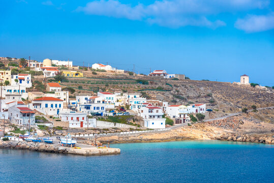 The port of Fri on the northern coast of the island of Kassos, Greece