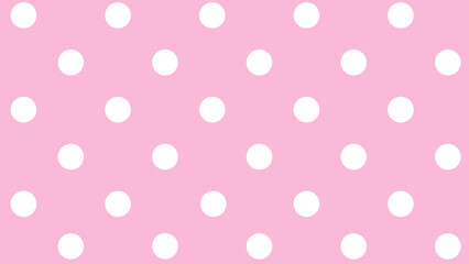 Pink seamless pattern with white polka dot 