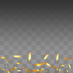 Golden Swirl Vector Transparent Background.