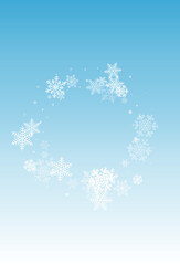 Gray Snowflake Vector Blue Background. Holiday