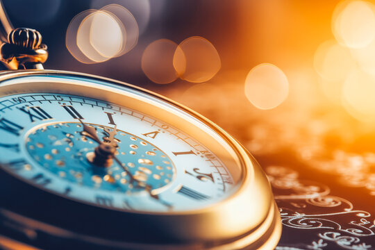 Clock ticking down last minutes, concept of being right on time, lateness not acceptable