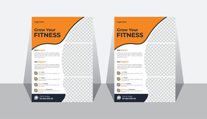 template with card. New digital marketing, simple & creative best business flayer design, layout & template.	