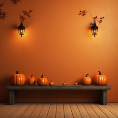 Halloween and autumn decoration for web masters, card designers, etc. Ai generative