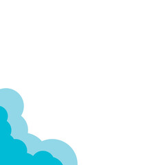 Fototapeta premium Cloud cute corner