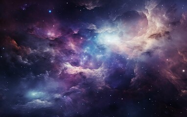 Fototapeta na wymiar Vibrant Nebulas and Star Formations in Deep Space
