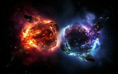 Vibrant Supernova Explosion in Deep Space