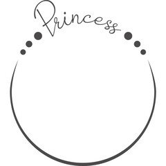 Prinzessin Kreis mit transparentem Hintergrund 