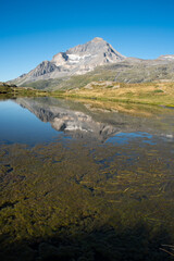 The white lake in the vanoise national park