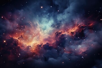 Fototapeta premium Nebula plain texture background - stock photography