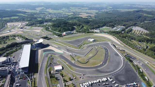 Aerial View of a Race at N&uuml;rburgring