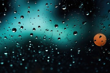 Small raindrops on a window by night plain texture background - stock photography