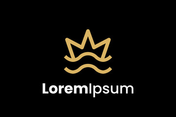 Crown Wave Logo Design 