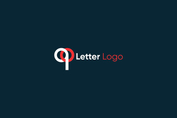 Initial Vector Letter q and o Trendy Professional Logo Design