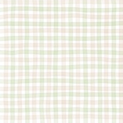 Sage Green Beige Gingham Check Hand Drawn Background