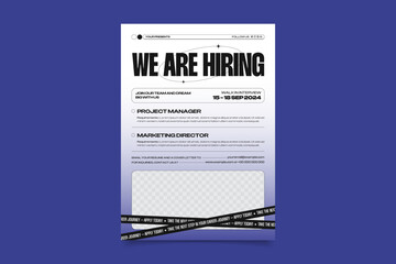 Obraz premium We're Hiring Flyer Layout