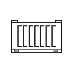cargo container icon logo vector design template