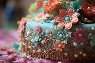 Delicious Birthday cake. Generate Ai