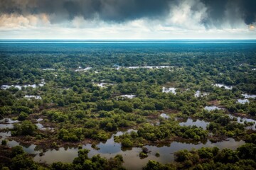 Obraz premium An ecological disaster, wallpaper.