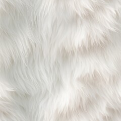 Obraz premium White Fur Creative Abstract Photorealistic Texture. Screen Wallpaper. Digiral Art. Abstract Bright Surface Square Background. Ai Generated Vibrant Texture Pattern.