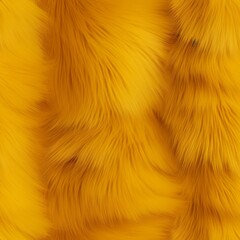 Yellow Fur Creative Abstract Photorealistic Texture. Screen Wallpaper. Digiral Art. Abstract Bright Surface Square Background. Ai Generated Vibrant Texture Pattern.