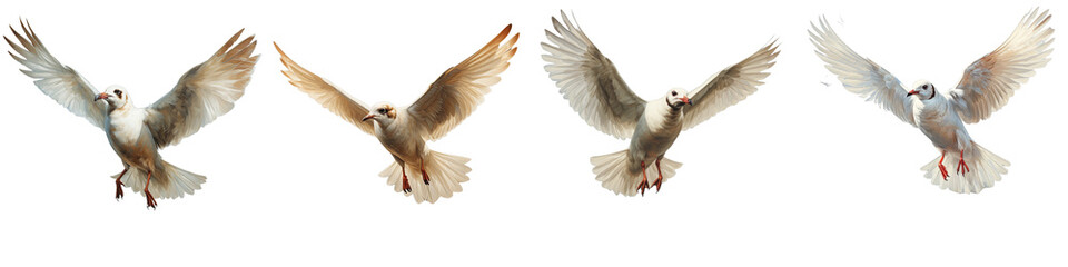 Obraz premium Png Set Flying bird with brown head transparent background