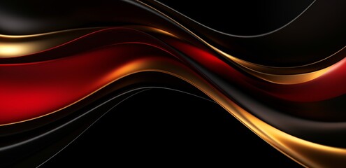 Obraz premium Abstract dynamic wave background for business, black orange gold color, modern and trendy flowing wave backdrop wallpaper