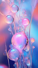 Delicate beautiful soap bubbles - obrazy, fototapety, plakaty