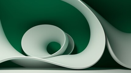 Abstract white green dynamic wave background for business, modern and trendy flowing wave backdrop wallpaper