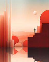 redfull abstract art, this design was generated by an artificial intelligence	