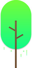 Flat illustration of a tree