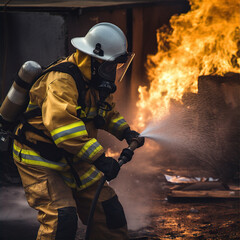 firefighters in action, this design was generated by an artificial intelligence	
