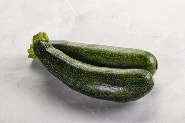 Raw young small green zucchini