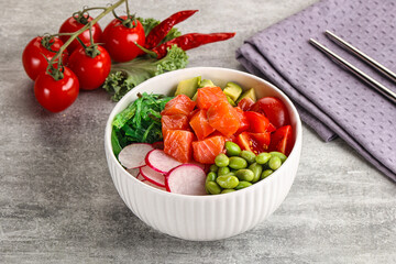 Hawaian cuisine - Poke with salmon