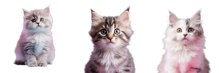 Png Set transparent background with young kitten