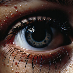 close up of eye, this design was generated by an artificial intelligence	