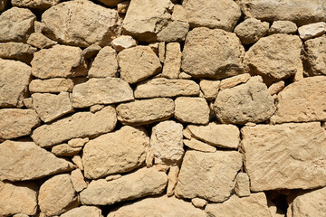 The wall is made of stones as a decorative background.