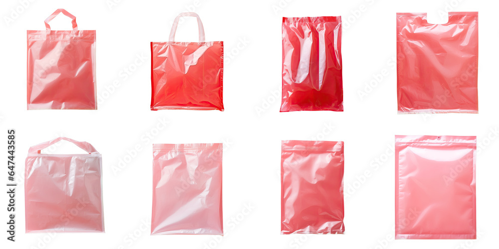 Poster png set text space available on background with gray and clear red bag transparent background