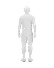 A Blank image of Men’s Full Soccer Kit Mockup - Back isolated on a white background